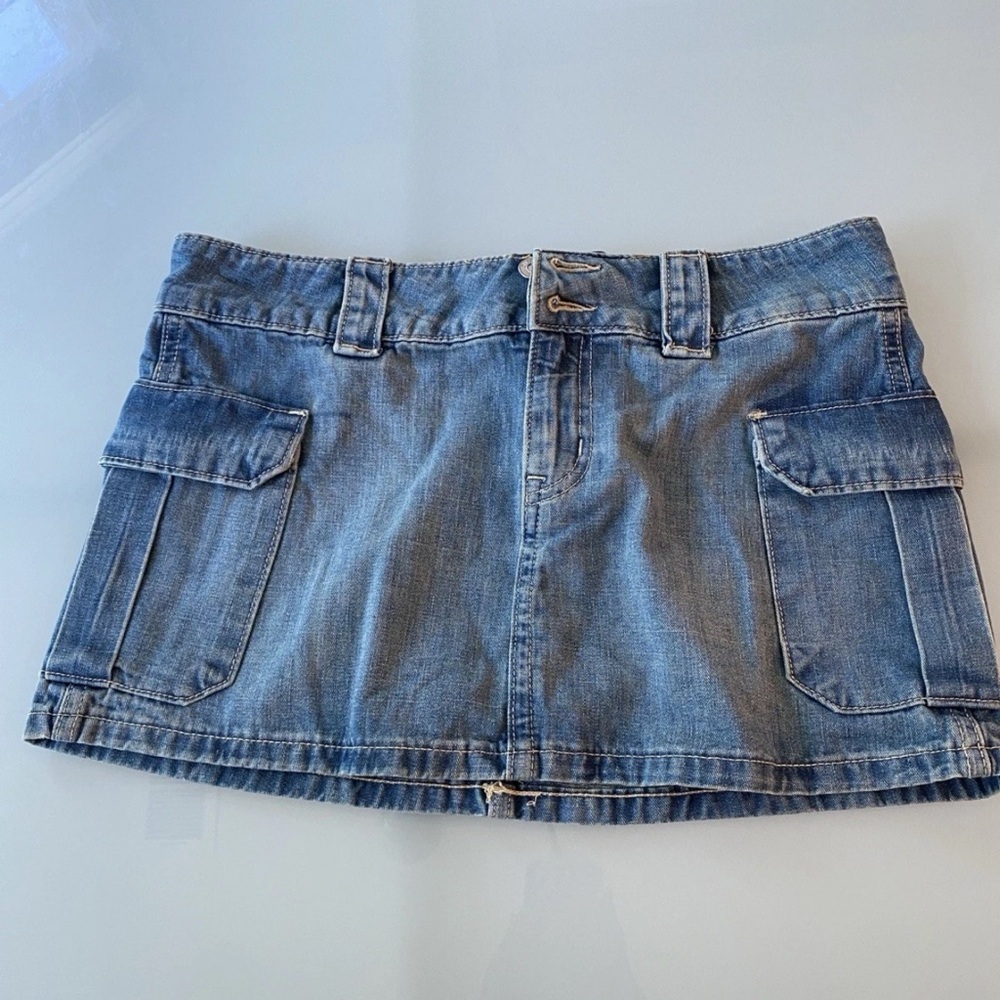 H&M Light Blue Denim Mini Skirt